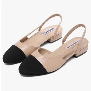 Stunahome slingback low kitten heels